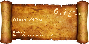 Olasz Éva névjegykártya