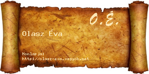 Olasz Éva névjegykártya